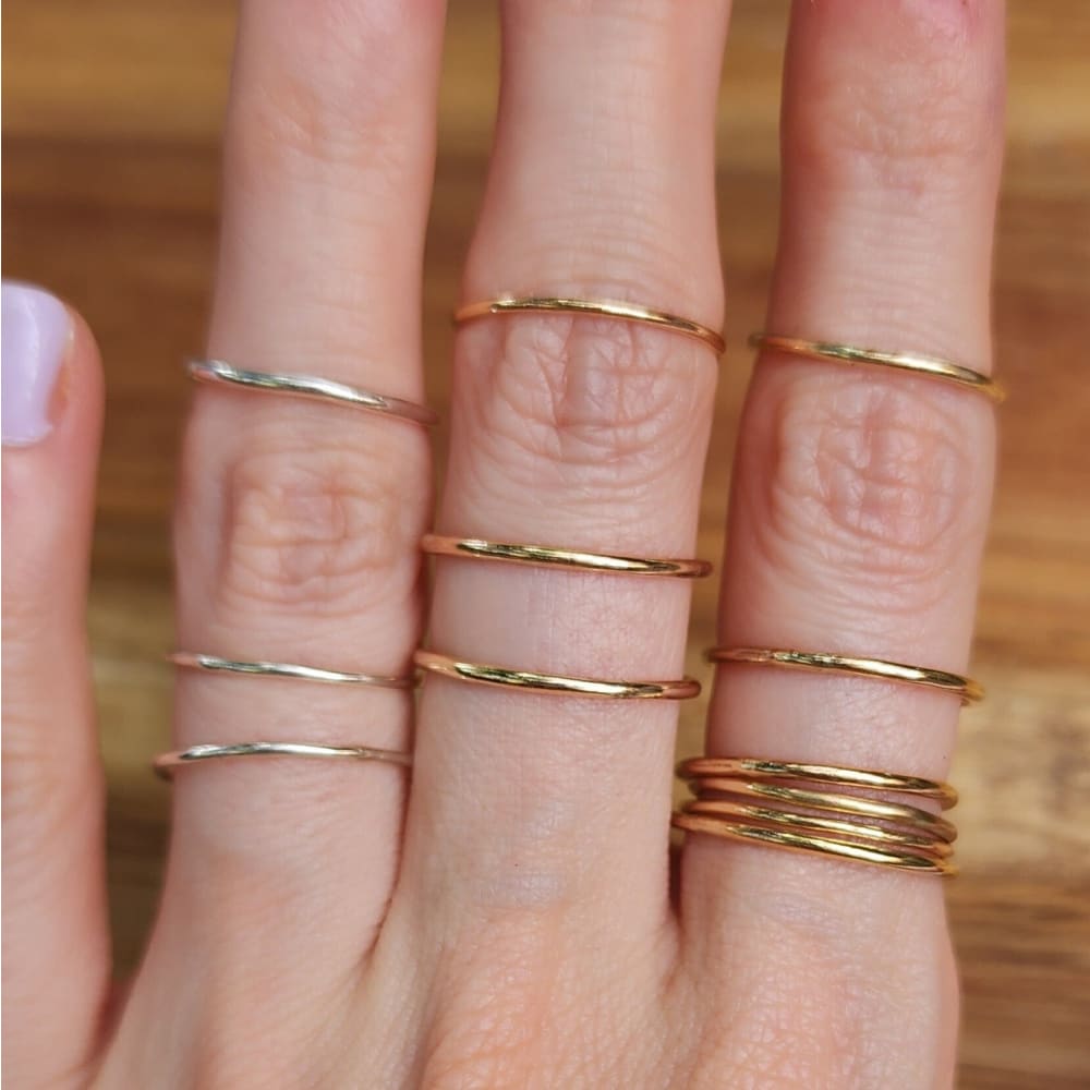 Smooth Stacking Ring Rings Handmade Handcrafted