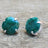 Square Natural Emerald Stud Earrings Earrings Handmade Handcrafted