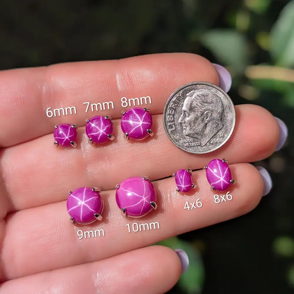 Star Ruby Stud Earrings Earrings Handmade Handcrafted