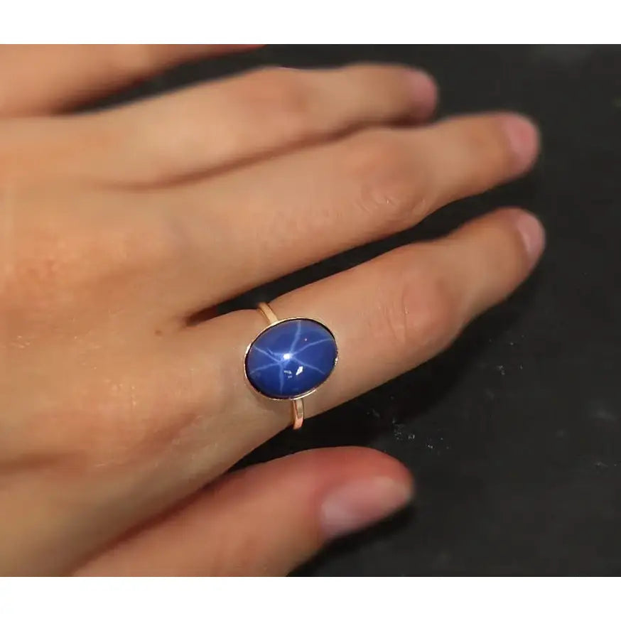 Star Sapphire Ring Rings Handmade Handcrafted