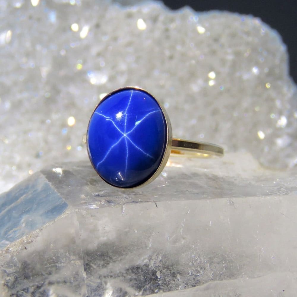 Star Sapphire Ring Rings Handmade JSL Made in USA