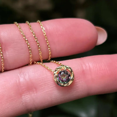 Swirl Necklace - Alexandrite Necklaces Handmade Handcrafted