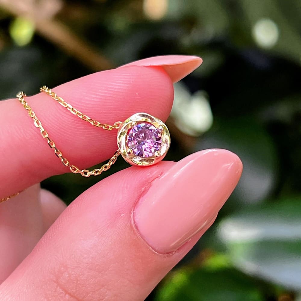 Swirl Necklace - Amethyst Necklaces Handmade Handcrafted