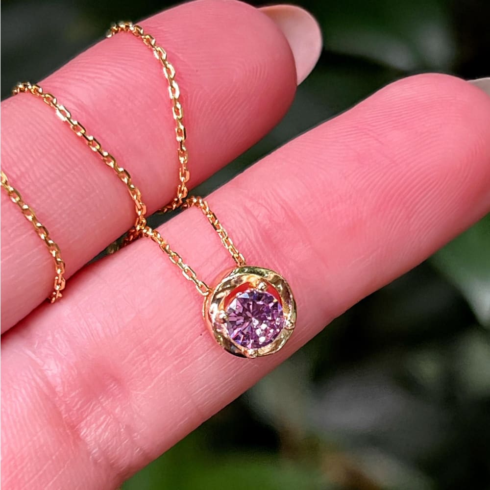 Swirl Necklace - Amethyst Necklaces Handmade Handcrafted
