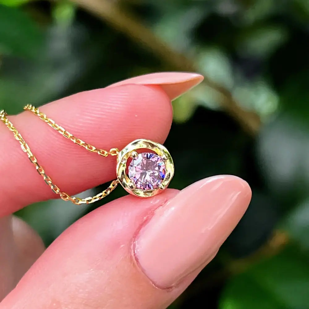 Swirl Necklace - Amethyst Necklaces Handmade Handcrafted