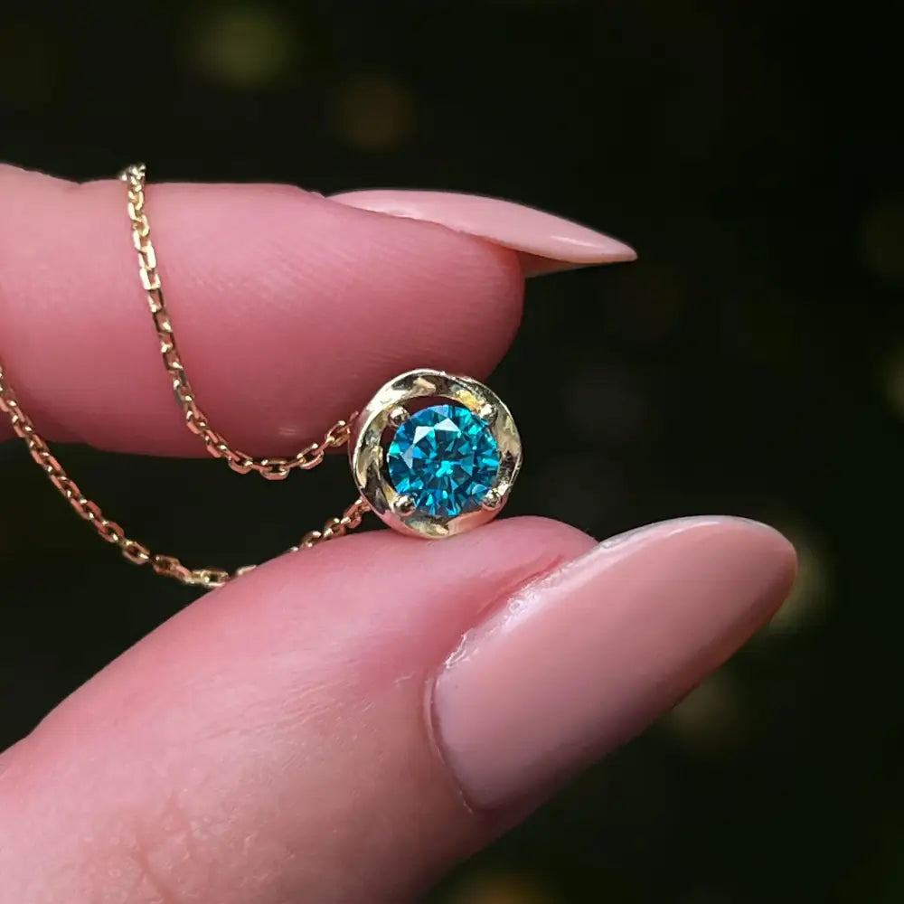 Swirl Necklace - Blue Topaz Necklaces Handmade Handcrafted