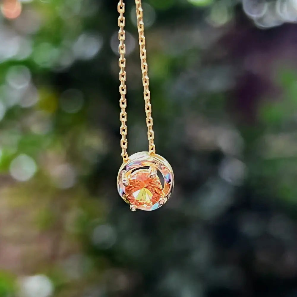 Swirl Necklace - Citrine Necklaces Handmade Handcrafted