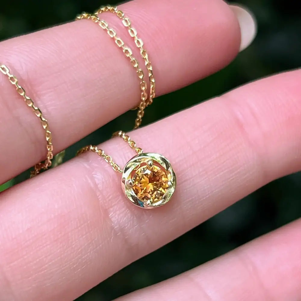 Swirl Necklace - Citrine Necklaces Handmade Handcrafted