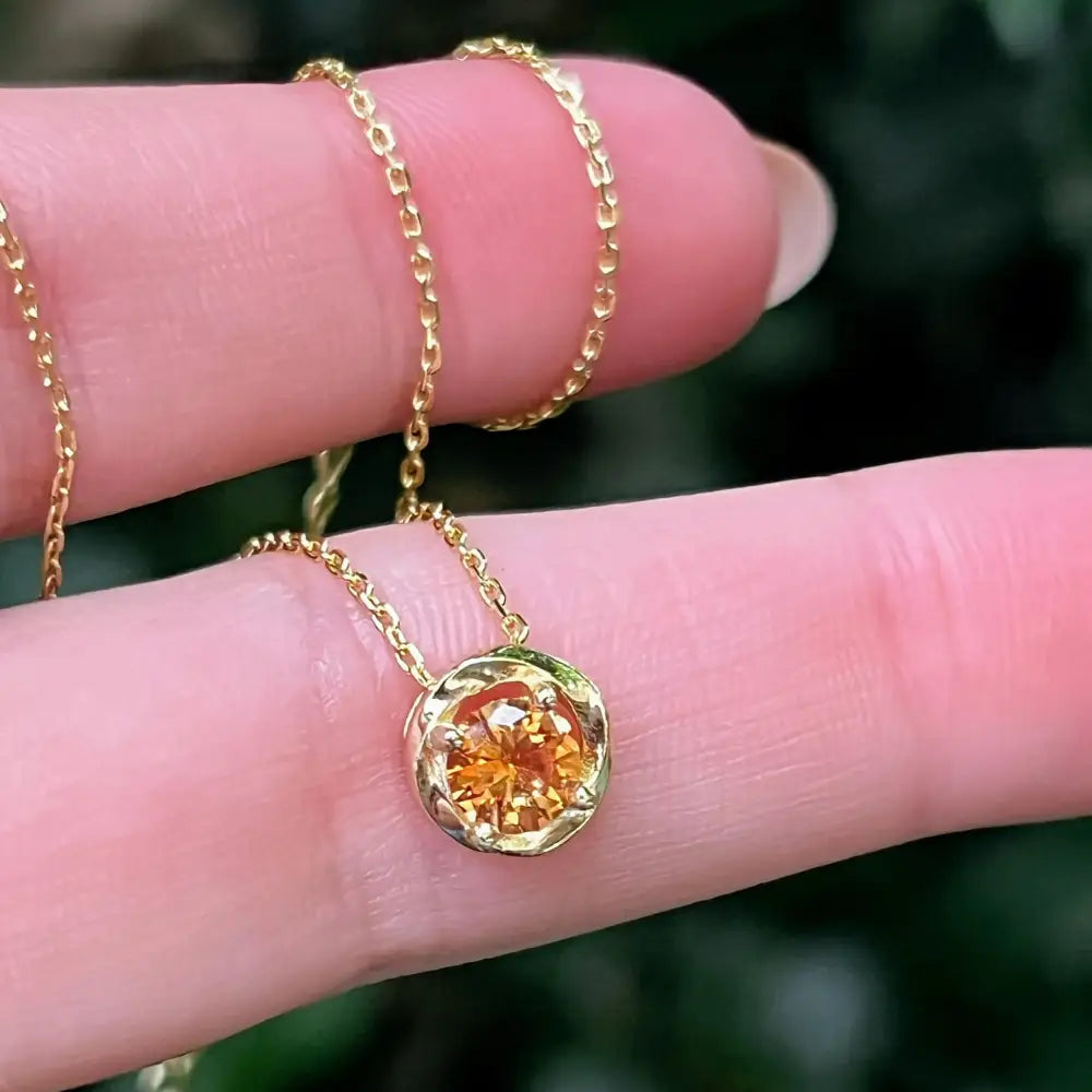 Swirl Necklace - Citrine Necklaces Handmade Handcrafted