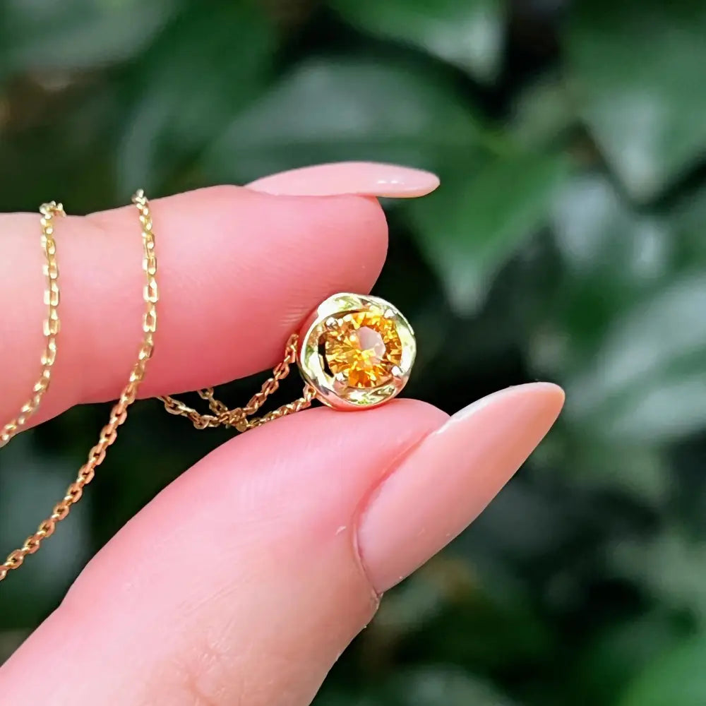 Swirl Necklace - Citrine Necklaces Handmade Handcrafted