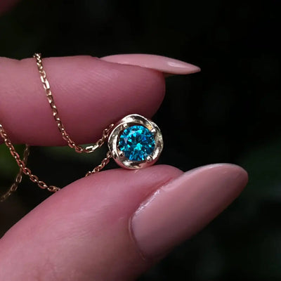 Swirl Necklace - Custom Gemstone Necklaces Handmade Handcrafted