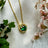 Swirl Necklace - Emerald Necklaces Handmade Handcrafted