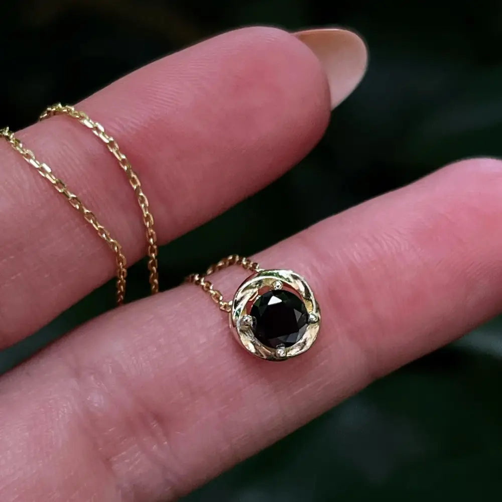 Swirl Necklace - Onyx Necklaces Handmade Handcrafted