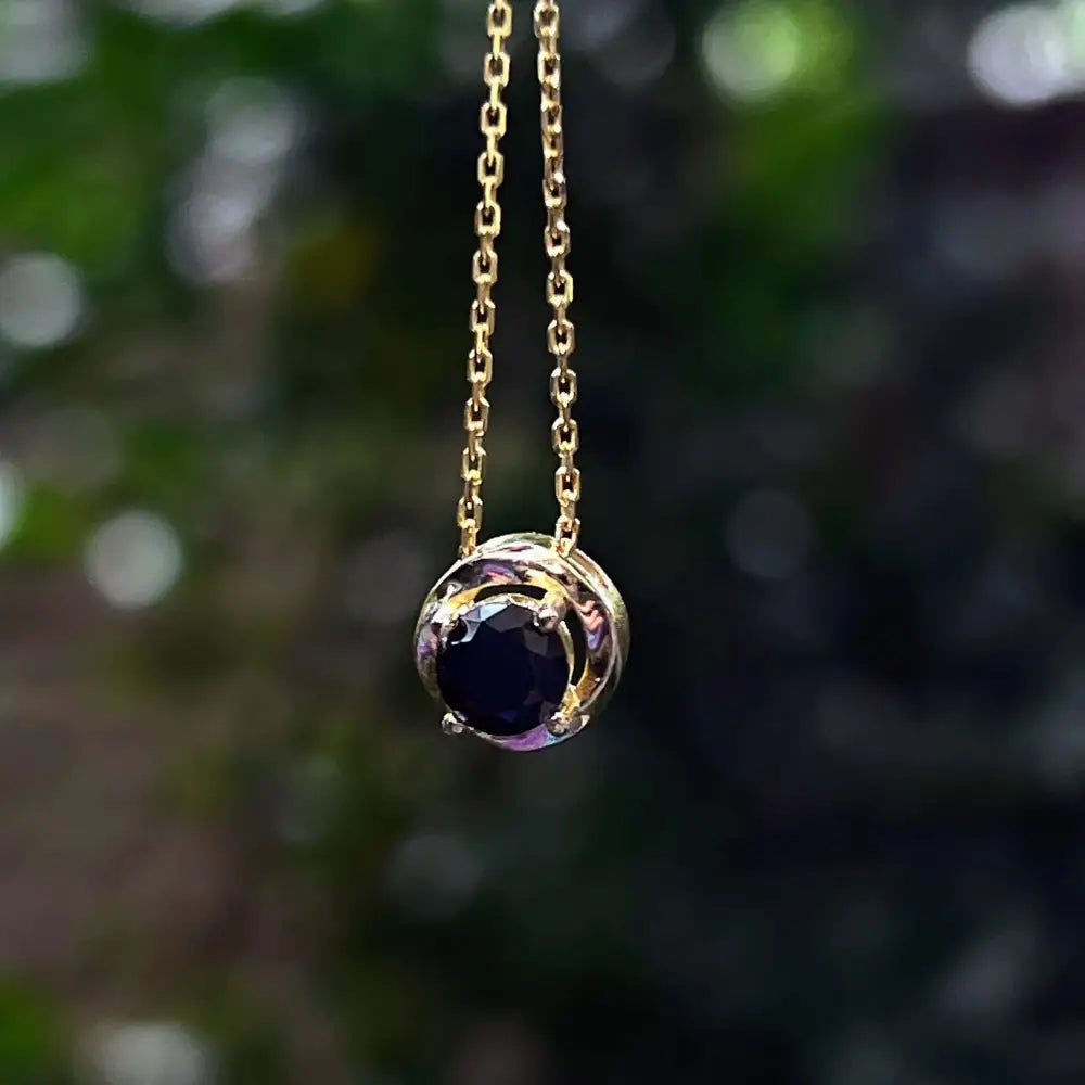 Swirl Necklace - Onyx Necklaces Handmade Handcrafted