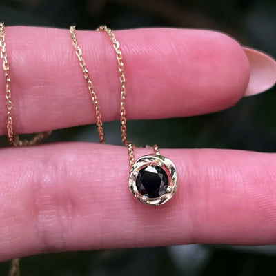 Swirl Necklace - Onyx Necklaces Handmade Handcrafted