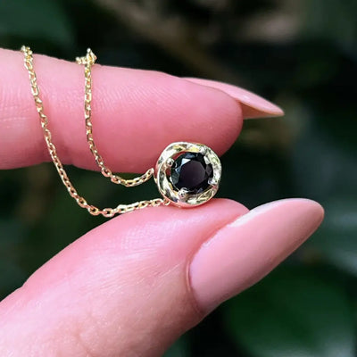 Swirl Necklace - Onyx Necklaces Handmade Handcrafted
