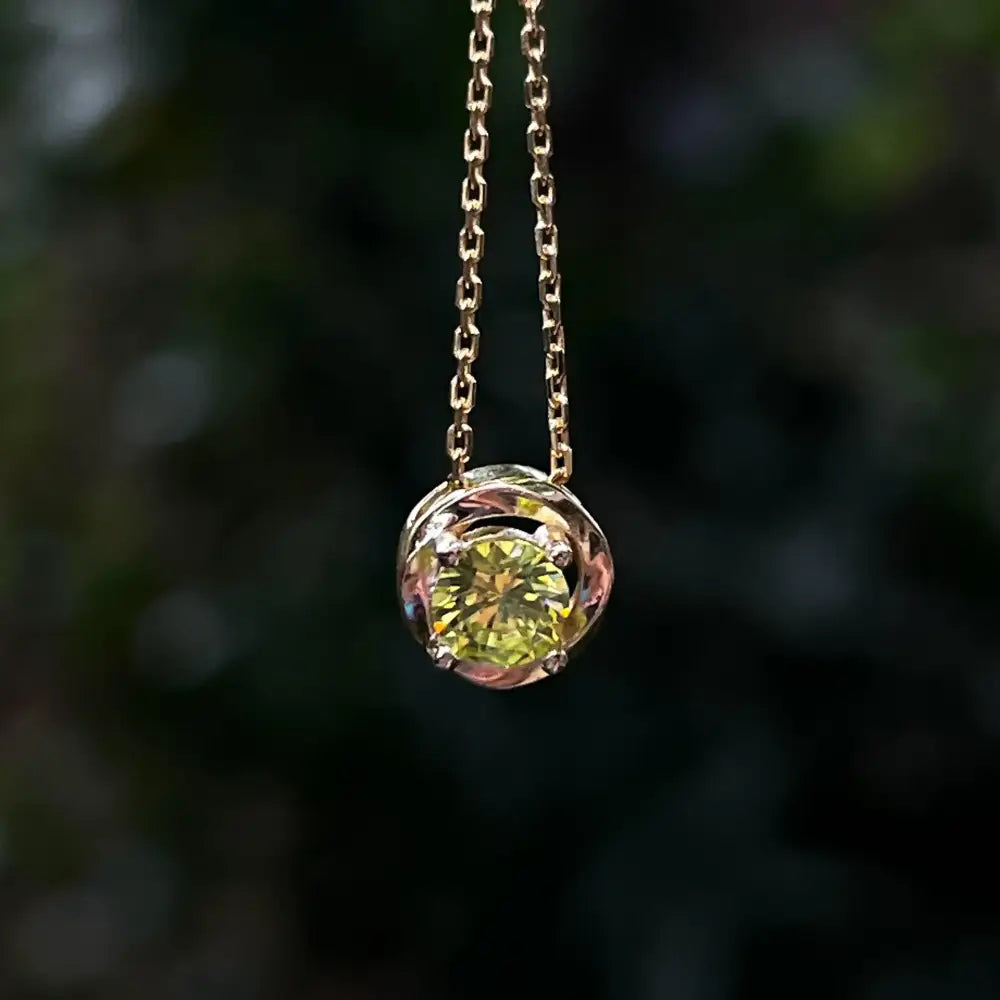 Swirl Necklace - Peridot Necklaces Handmade Handcrafted