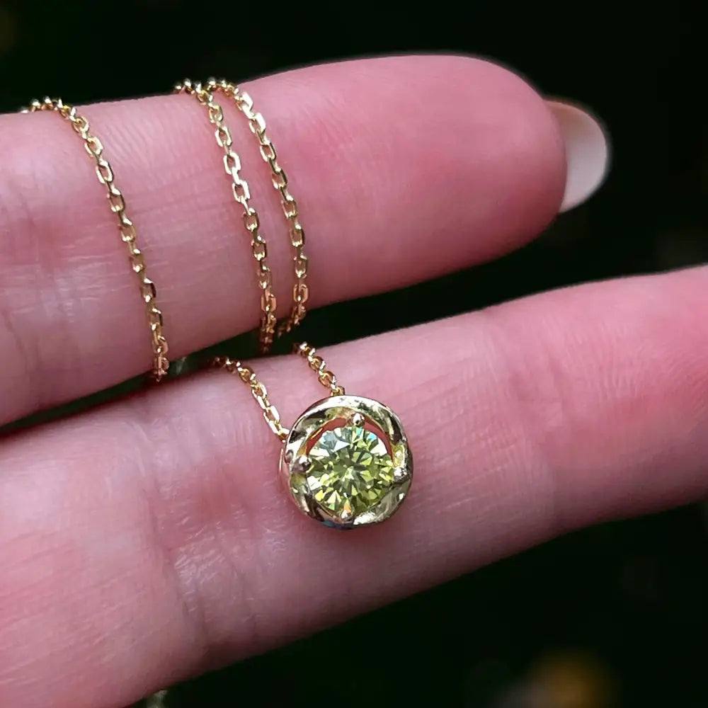 Swirl Necklace - Peridot Necklaces Handmade Handcrafted