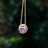 Swirl Necklace - Pink Tourmaline Necklaces Handmade Handcrafted