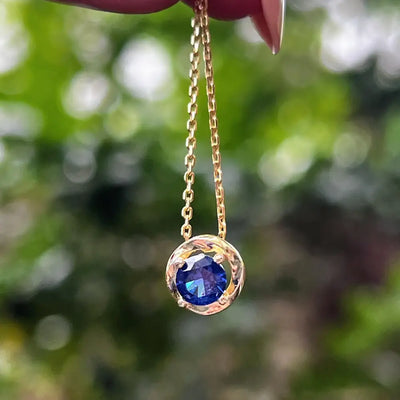 Swirl Necklace - Sapphire Necklaces Handmade Handcrafted