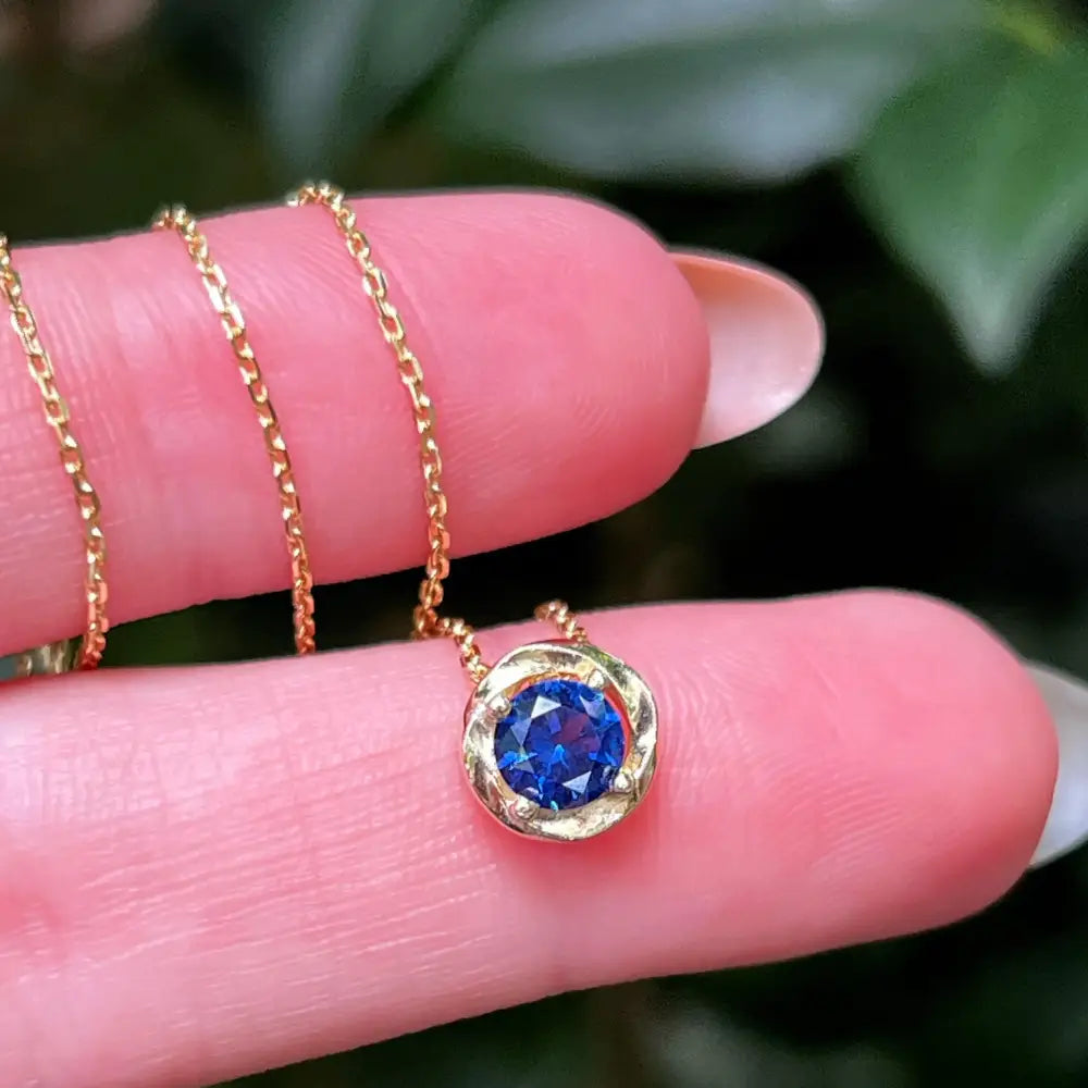 Swirl Necklace - Sapphire Necklaces Handmade Handcrafted