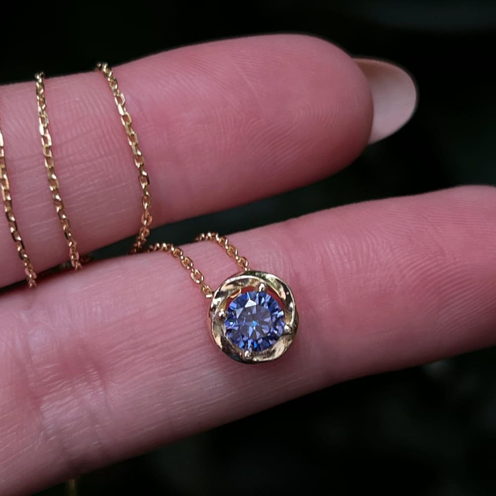 Swirl Necklace - Tanzanite Necklaces Handmade Handcrafted