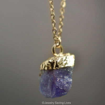 Last Call: Raw Nugget Tanzanite Necklace