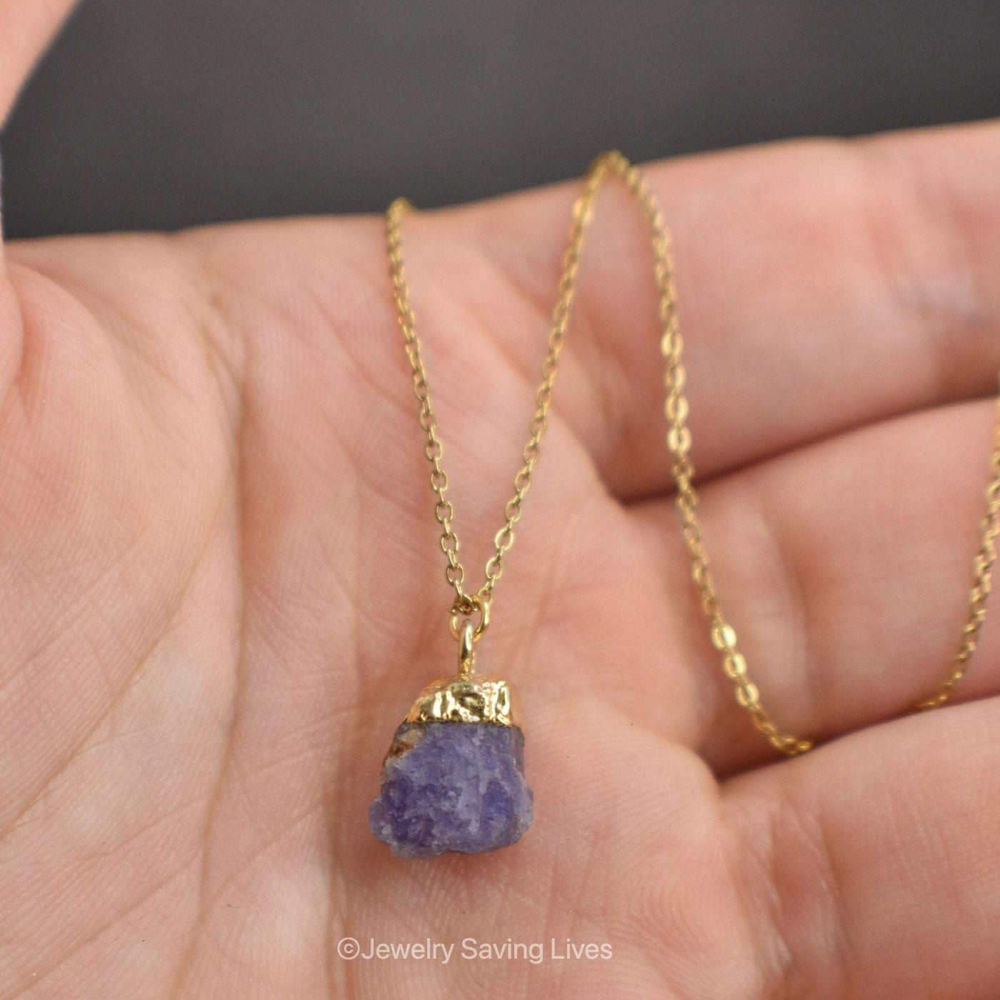 Last Call: Raw Nugget Tanzanite Necklace