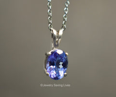 TANZANITE OVAL NECKLACE - JSL