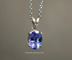 TANZANITE OVAL NECKLACE - JSL