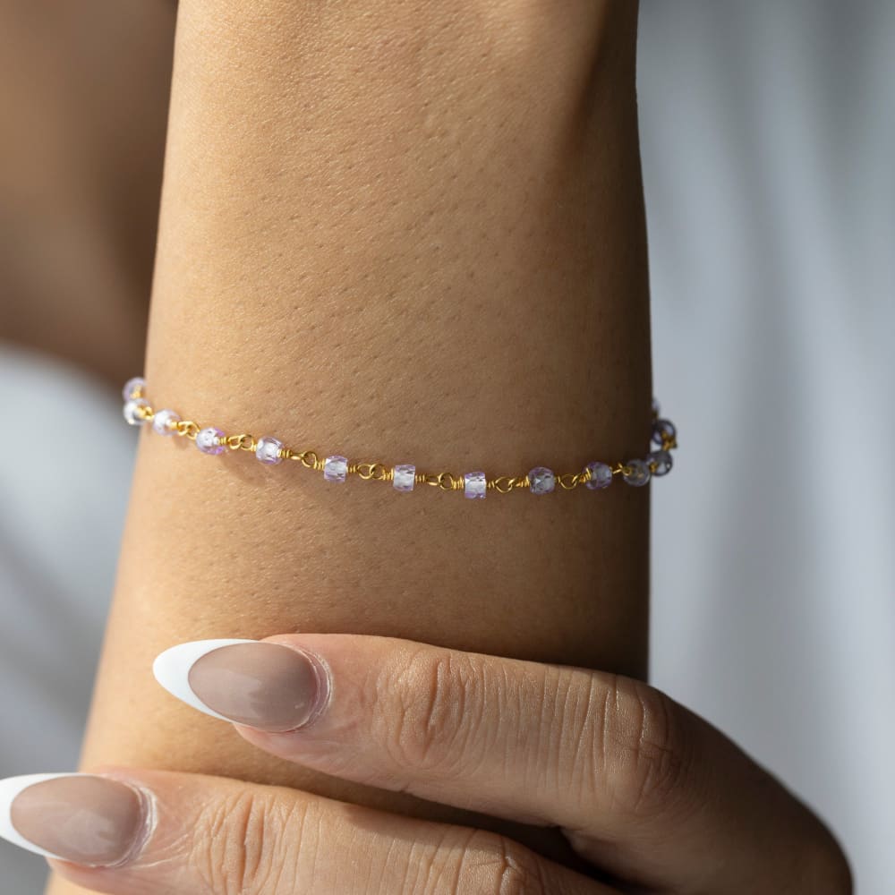 Tanzanite Beaded Bracelet Bracelet Handmade Handcrafted