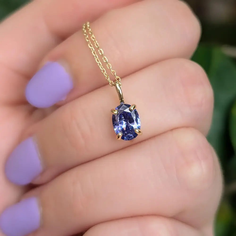 Tanzanite Oval Necklace Necklaces Handmade Handcrafted