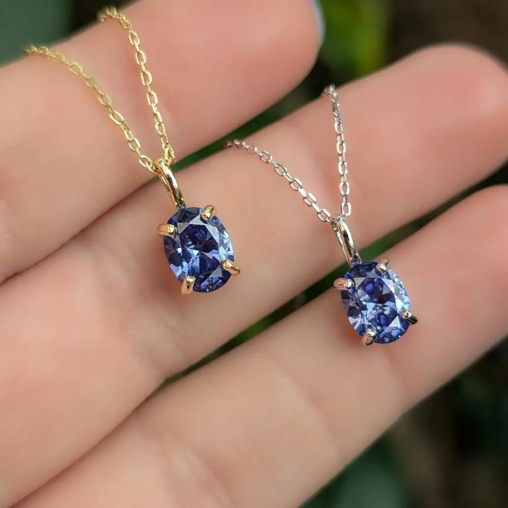 Tanzanite Oval Necklace Necklaces Handmade Handcrafted