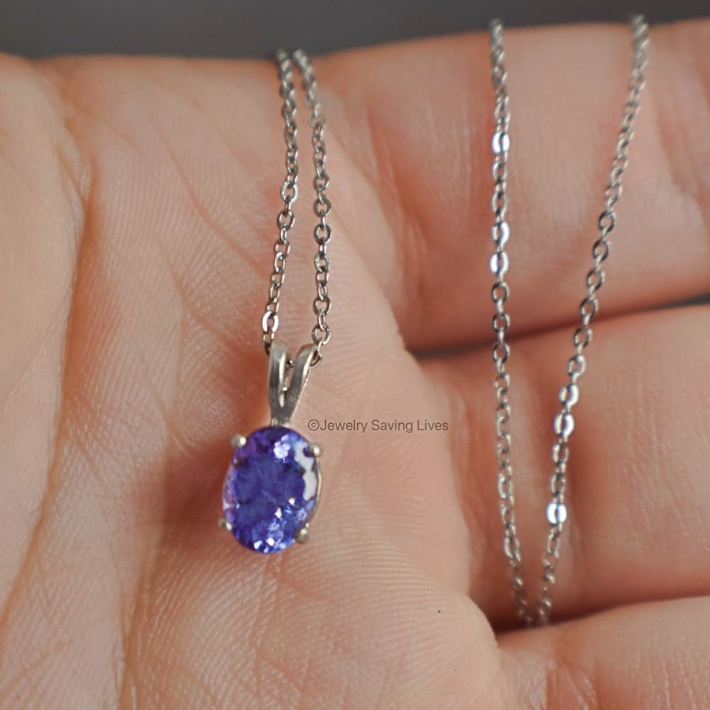 Tanzanite Oval Necklace Necklaces Handmade Handcrafted