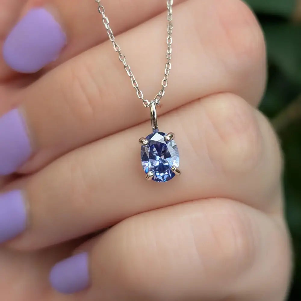 Tanzanite Oval Necklace Necklaces Handmade Handcrafted