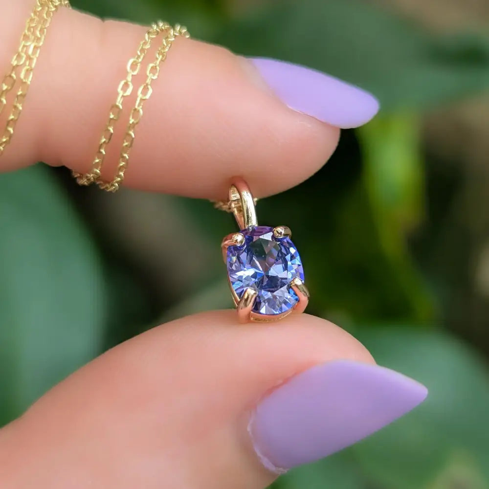 Tanzanite Oval Necklace Necklaces Handmade Handcrafted