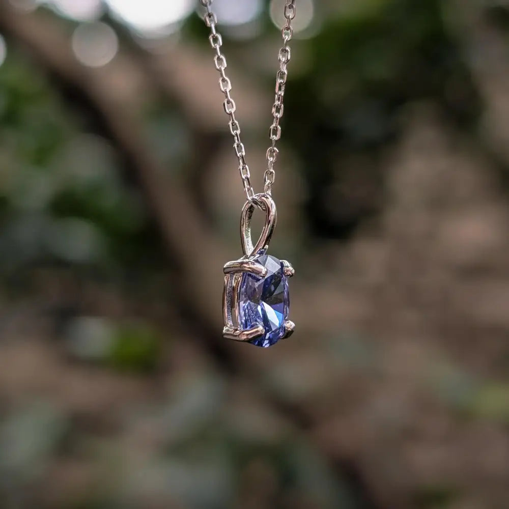 Tanzanite Oval Necklace Necklaces Handmade Handcrafted