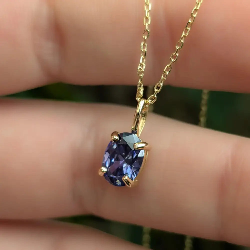 Tanzanite Oval Necklace Necklaces Handmade Handcrafted