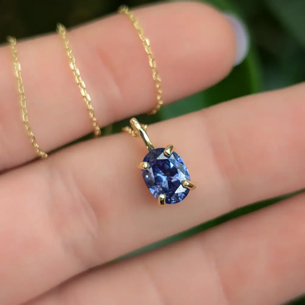 Tanzanite Oval Necklace Necklaces Handmade Handcrafted