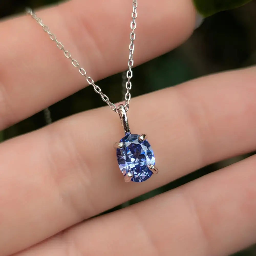 Tanzanite Oval Necklace Necklaces Handmade Handcrafted