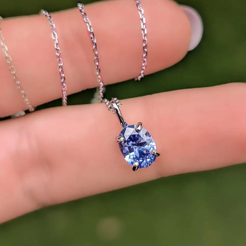 Tanzanite Oval Necklace Necklaces Handmade Handcrafted