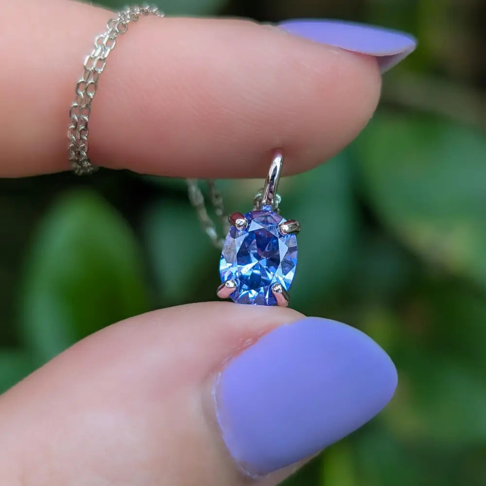Tanzanite Oval Necklace Necklaces Handmade Handcrafted