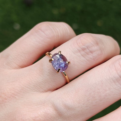 Tanzanite Slice Ring Rings Handmade Handcrafted