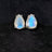 Teardrop Moonstone Stud Earrings Earrings Handmade Handcrafted