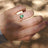 Teardrop Natural Emerald Doublet Ring Earrings Handmade Handcrafted