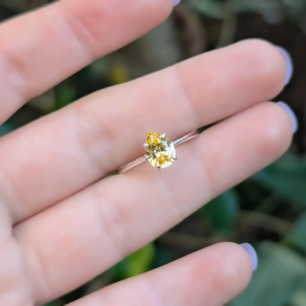 Teardrop Yellow Sapphire Ring Rings Handmade Handcrafted