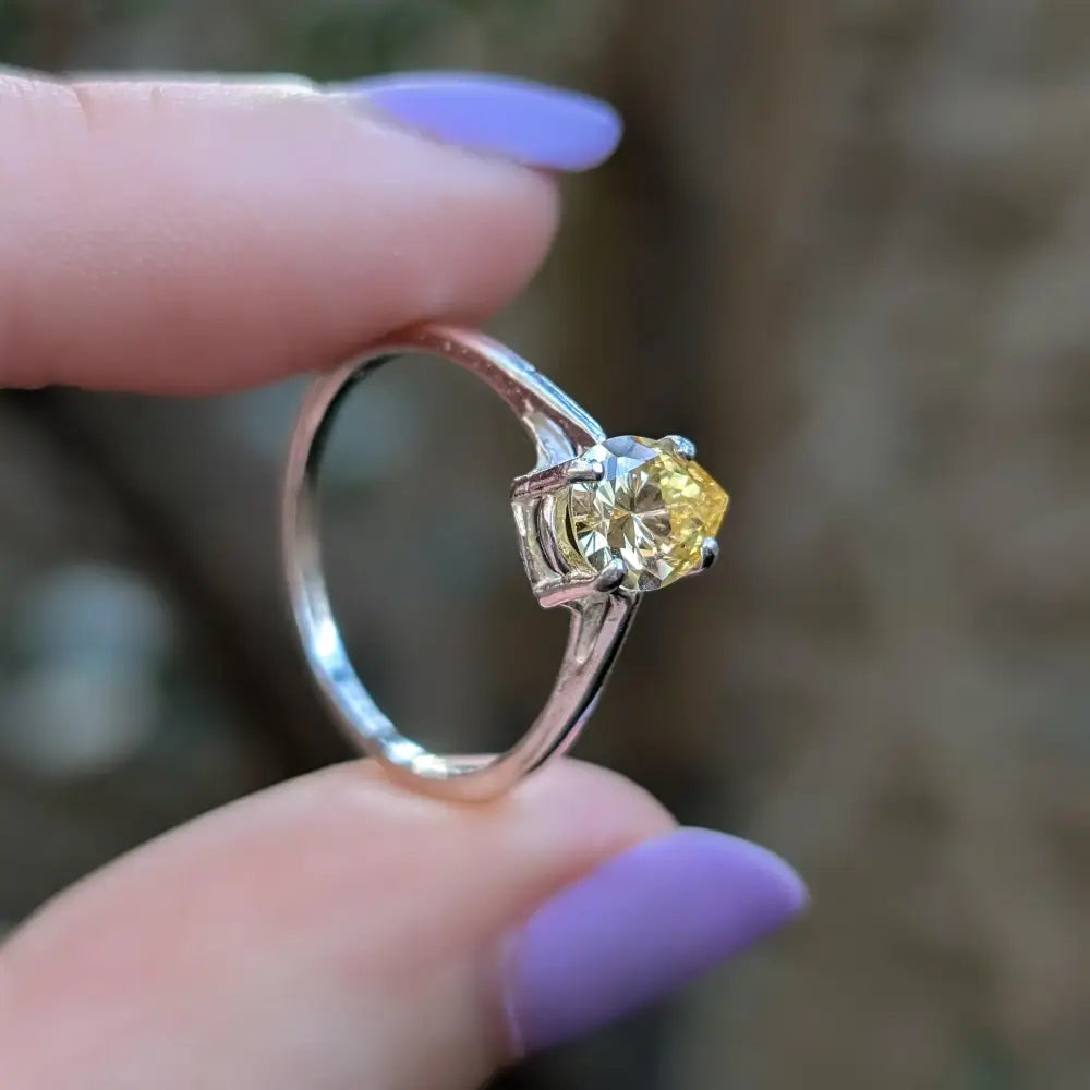 Teardrop Yellow Sapphire Ring Rings Handmade Handcrafted