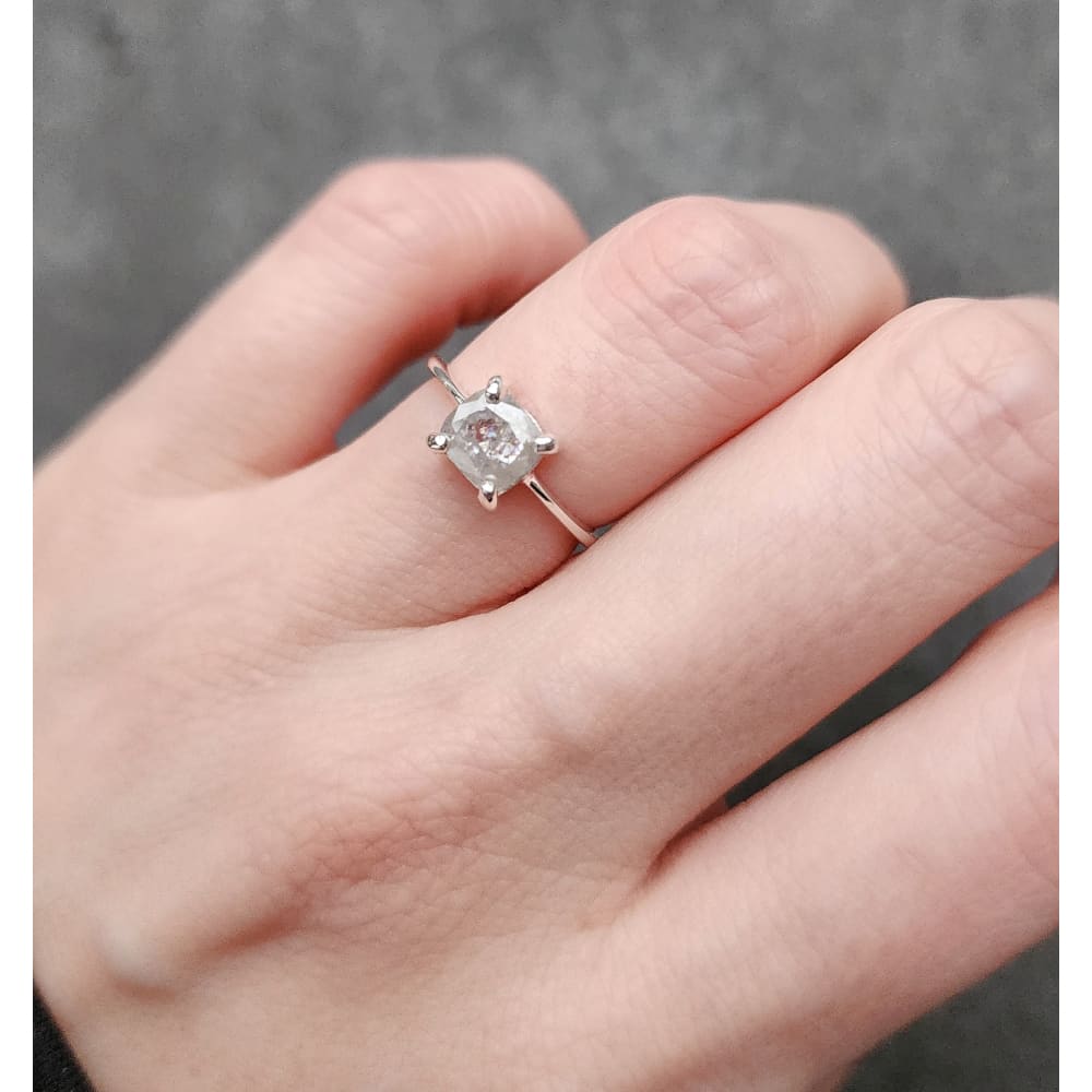 The Ash - Salt and Pepper Diamond (DS6001) Rings Handmade Handcrafted