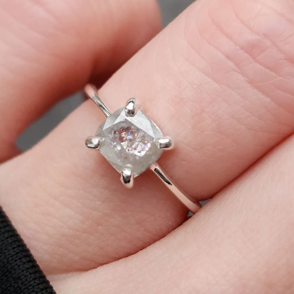 The Ash - Salt and Pepper Diamond (DS6001) Rings Handmade Handcrafted