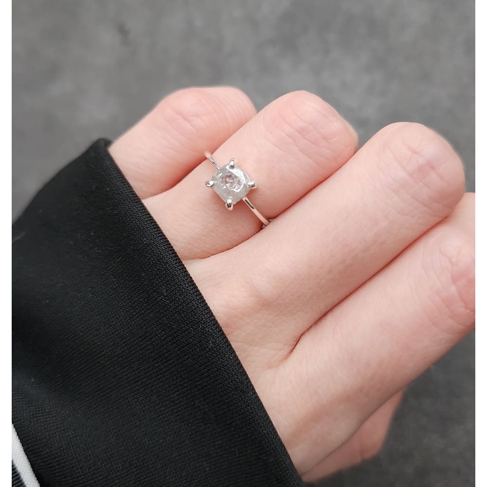The Ash - Salt and Pepper Diamond (DS6001) Rings Handmade Handcrafted